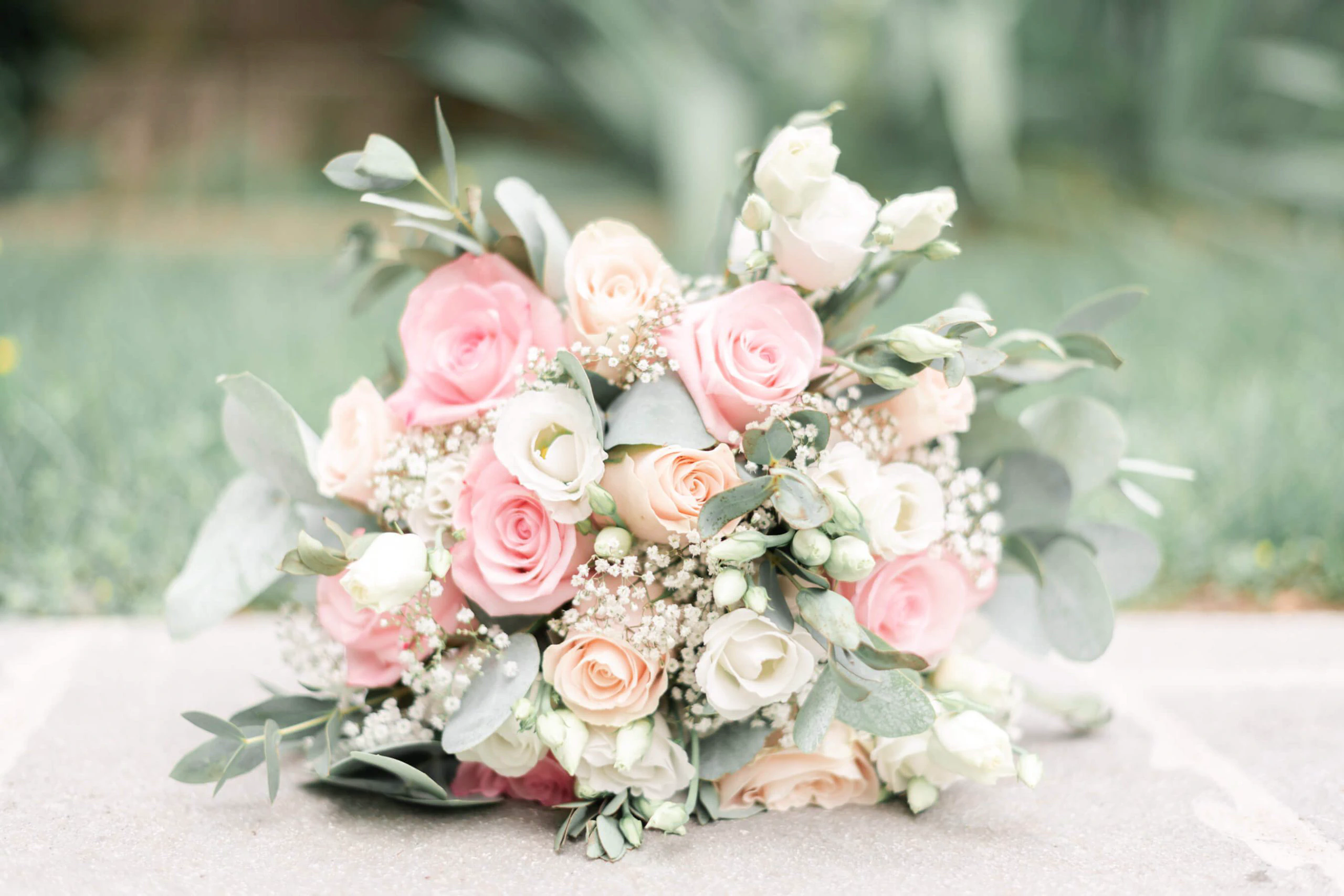 Bouquet de mariée photographié lors d'un reportage photo de mariage en Seine et Marne (Ile de France)
